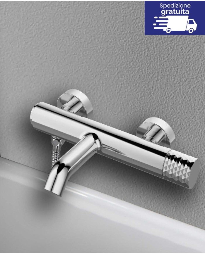 Miscelatore per vasca - Serie Joan Brass Pattern