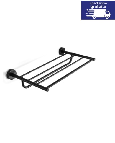 Porta asciugamani - Serie Uno Nero Opaco