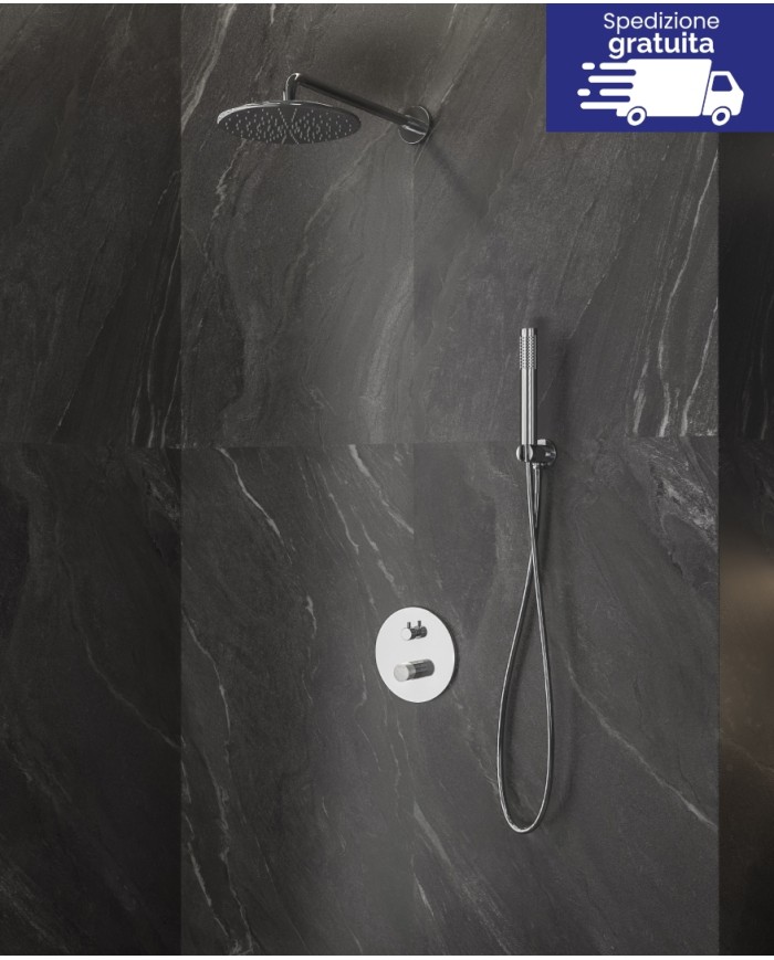 Set doccia con miscelatore da incasso - Serie Joan Marmo