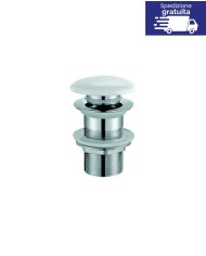 Valvola in ottone con troppo pieno e tappo in porcellana - Tipologia G9802-A