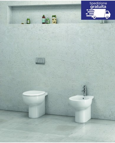 WC Rimless Filo muro Bianco - Serie Paros
