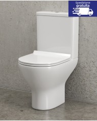 WC Rimless Filo muro con cassetta uscita orizzontale - Serie Amfipolis Round